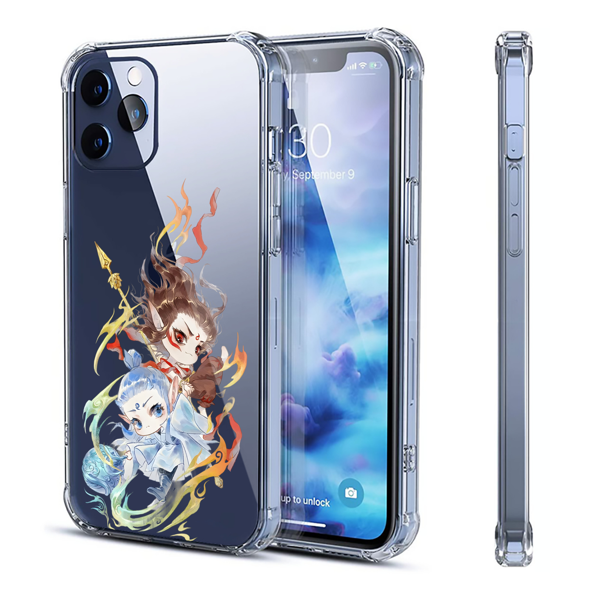 （画像用） Ne Zha 2 ナタ 魔童の大暴れ 【iPhone 12シリーズ対応】透明スマホケース（クリアソフトケース）